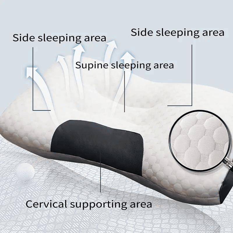 YBZ 3D Knitted Cotton Massage Pillow(1pack) (Color: White)